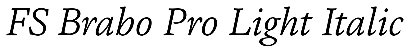 FS Brabo Pro Light Italic